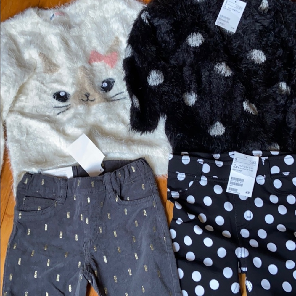Fuzzy sweater outfit bundle